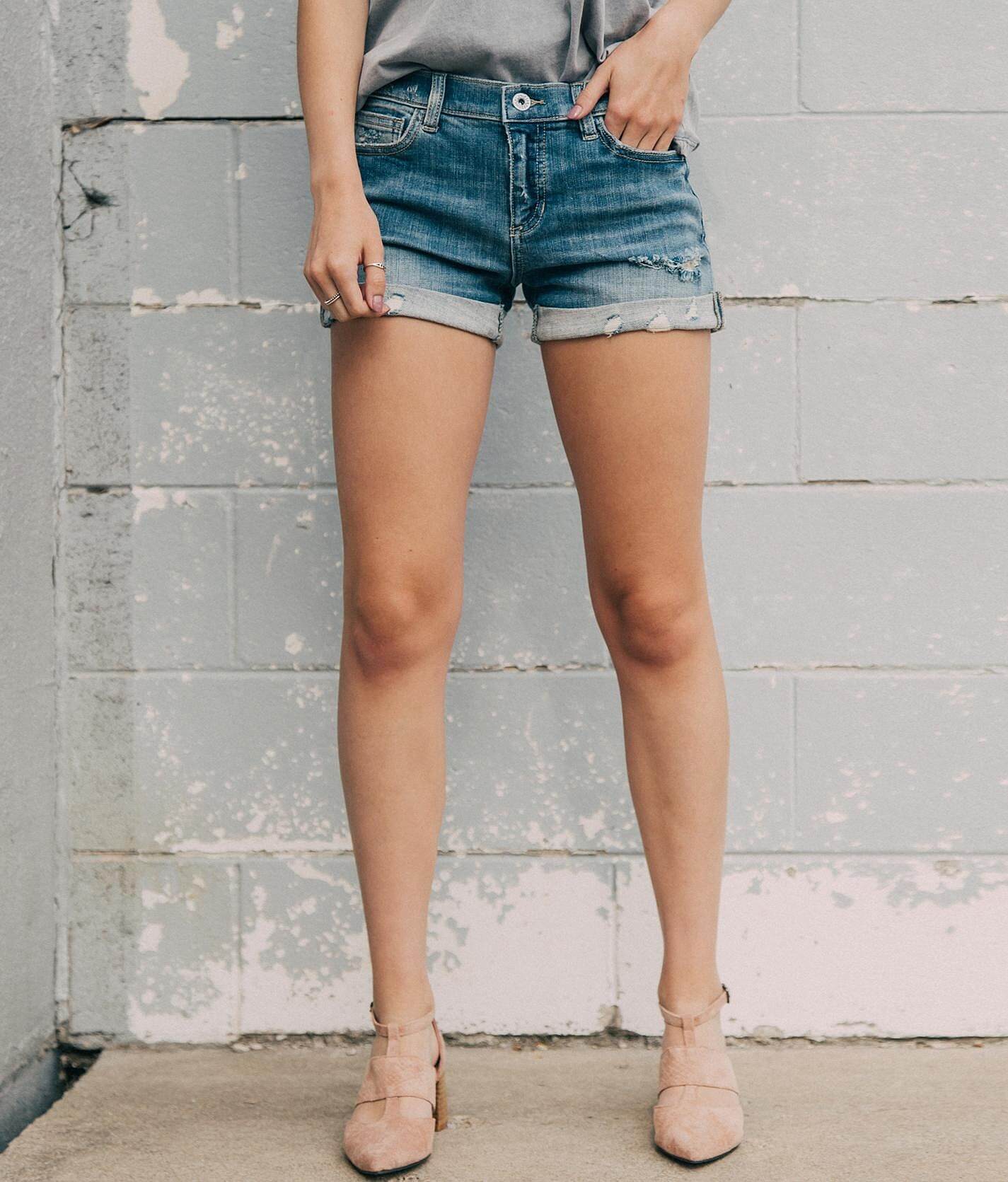 sneak peek denim shorts