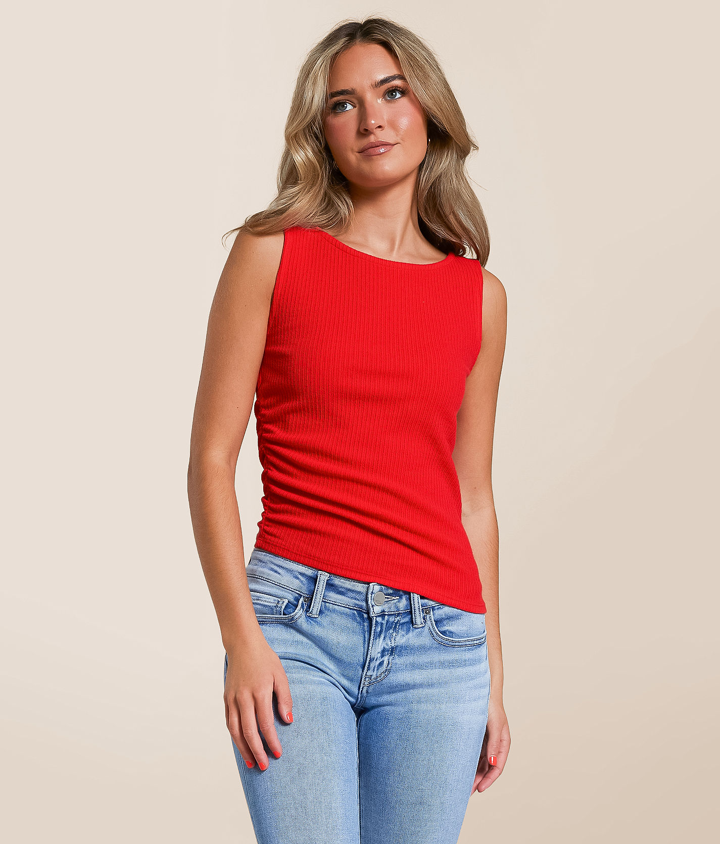 Willow & Root Asymmetrical Ribbed Tank Top - Women's Tank