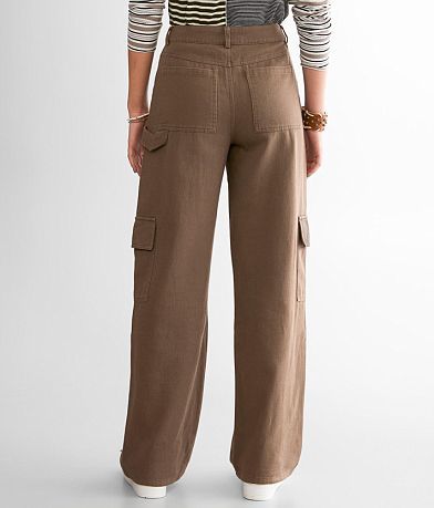 Blue Blush High Waisted Slouchy Cargo Pant BACK