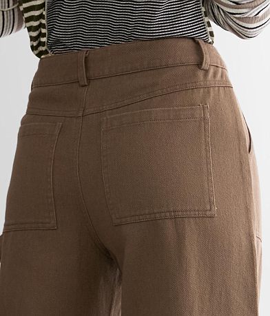 Blue Blush High Waisted Slouchy Cargo Pant BACK_POCKET