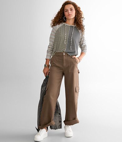 Blue Blush High Waisted Slouchy Cargo Pant MISC_DETAIL_2