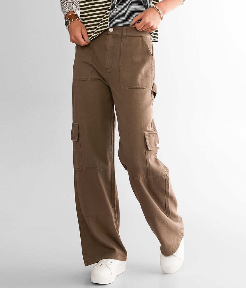 Blue Blush High Waisted Slouchy Cargo Pant - Women's Pants in