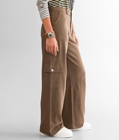 Blue Blush High Waisted Slouchy Cargo Pant FULL_RIGHT_SIDE