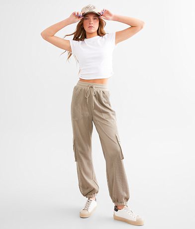 Gilded Intent Jersey Net Cargo Jogger front view