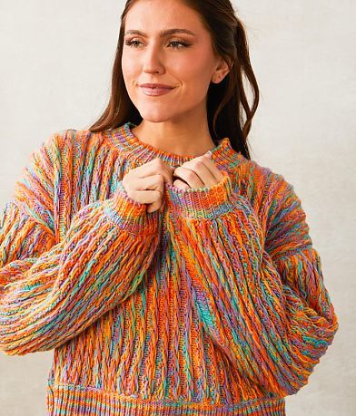 Blue Blush Multi Colored Sweater misc detail 1 view