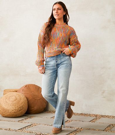 Blue Blush Multi Colored Sweater misc detail 2 view