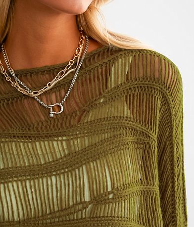 Gilded Intent Wavy Stitch Cropped Sweater misc detail 1 view