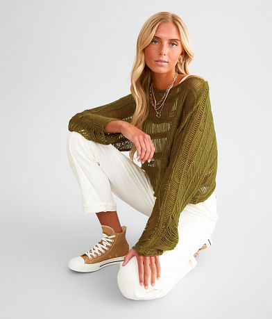 Gilded Intent Wavy Stitch Cropped Sweater misc detail 2 view