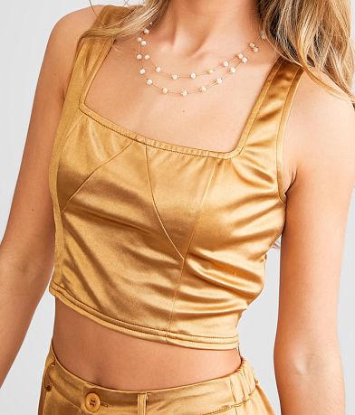 Blue Blush Metallic Cropped Tank Top MISC_DETAIL_1