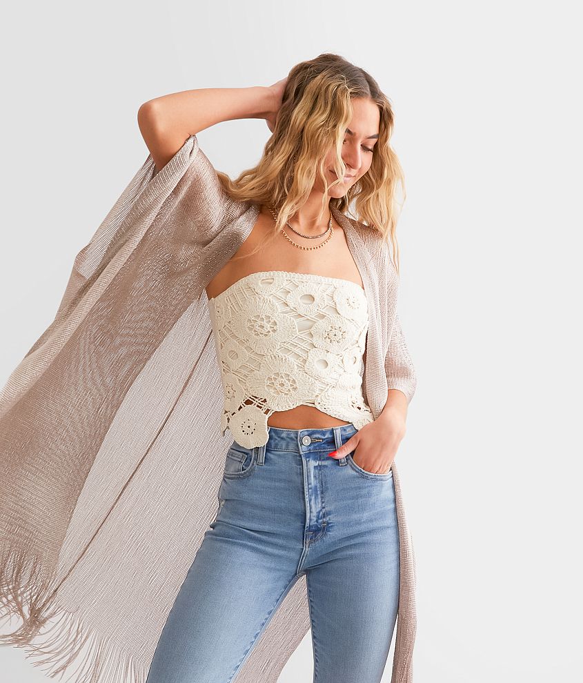 Willow & Root Floral Crochet Tube Top