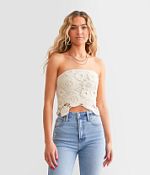 Willow & Root Floral Crochet Tube Top - Women's Shirts