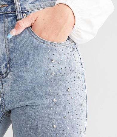 Blue B Ultra High Rise Rhinestone Flare Stretch Jean misc detail 1 view