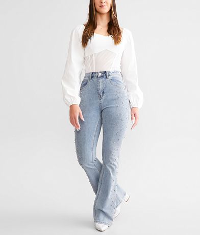 Blue B Ultra High Rise Rhinestone Flare Stretch Jean misc detail 2 view