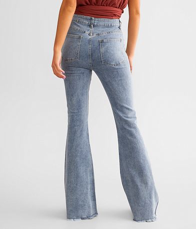 Blue B Rhinestone Ultra High Rise Flare Stretch Jean BACK