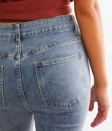 Blue B Rhinestone Ultra High Rise Flare Stretch Jean BACK_POCKET