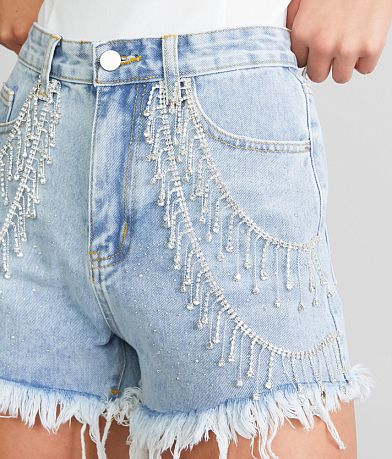 Blue B Ultra High Rise Rhinestone Fringe Short MISC_DETAIL_1