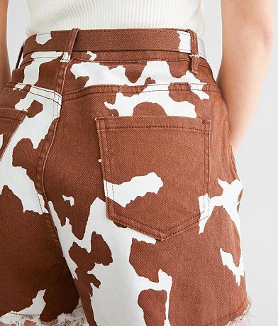 Sterling &amp; Stitch Cow Print Short BACK_POCKET