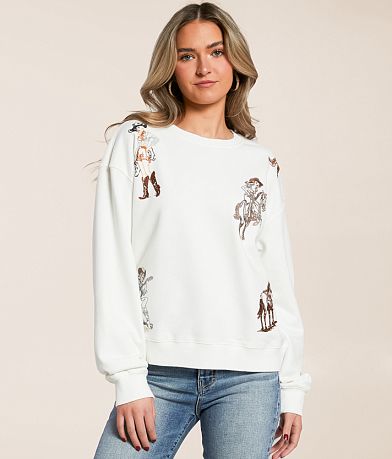 Blue B Western Pullover front view