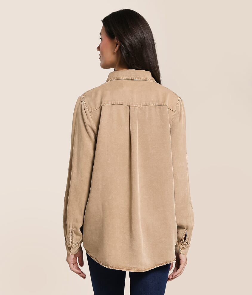 Embroidered Chambray Shirt