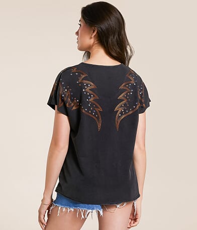 Blue B Western Rhinestone Top - Women's Shirts & Blouses in Washed ...