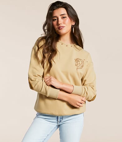 Blue B Western Pullover front view