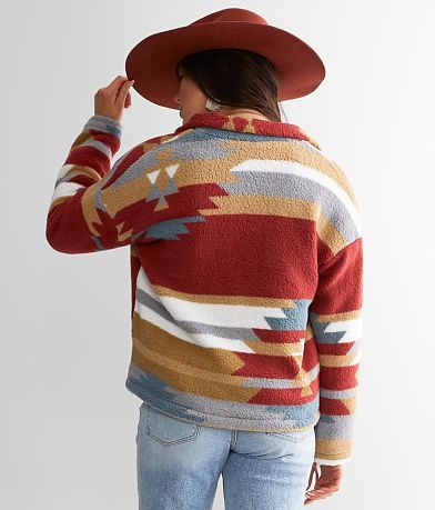 Blue B Aztec Sherpa Jacket BACK