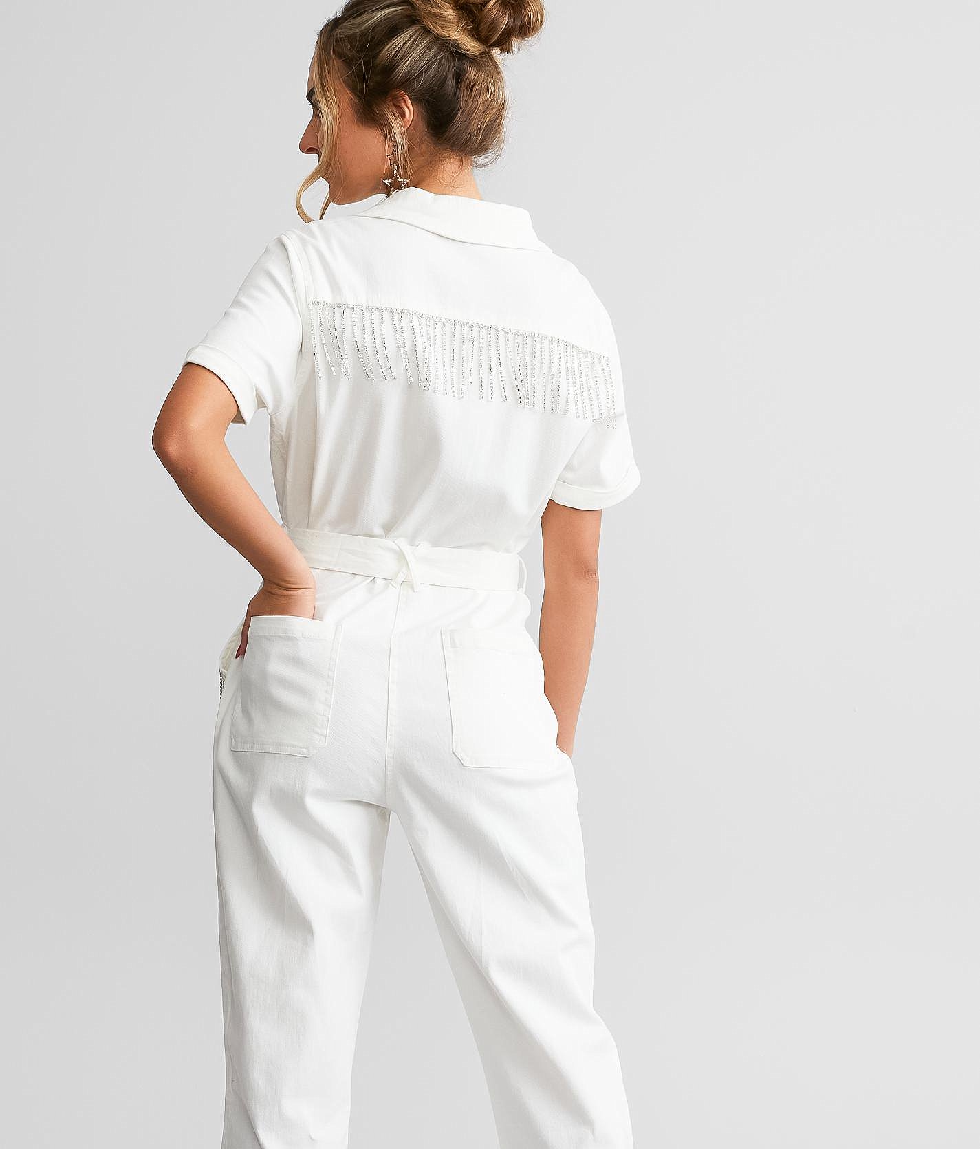 White utility hot sale jumpsuit womens