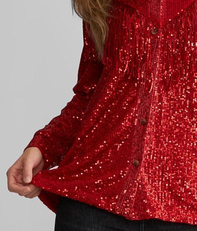 Blue B Sequin Fringe Jacket MISC_DETAIL_1