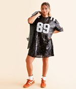 DH Apparel 89 Sequin Varsity T-Shirt Dress - Women's Dresses