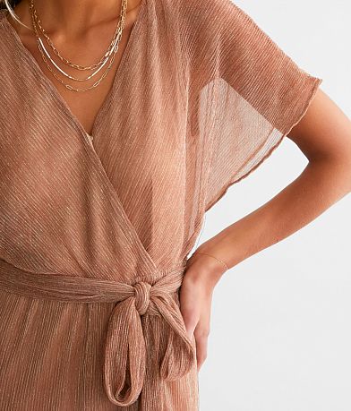 Blue B Metallic Pleated Mesh Jumpsuit MISC_DETAIL_1