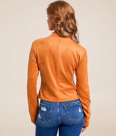 Blue B Western Embroidered Top BACK