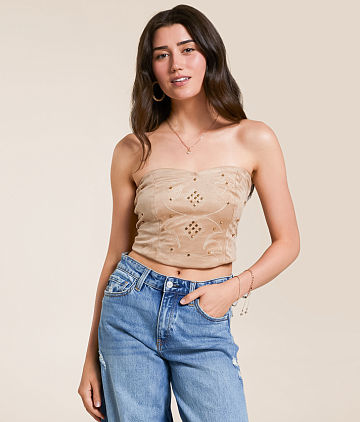 Scalloped Hanky Hem Tank Top