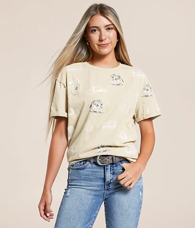Blue B Western T-Shirt front view