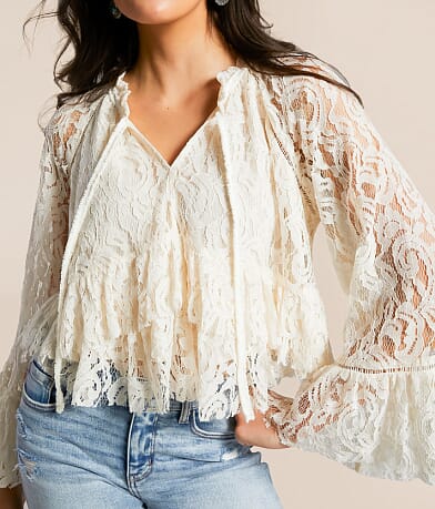 Blue B Lace Peplum Top MISC_DETAIL_1