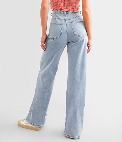 Blue B Ultra High Rise Wide Leg Rhinestone Stretch Jean BACK