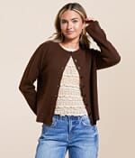 The Workshop Marled Cardigan Sweater - Women's Sweaters in Brown