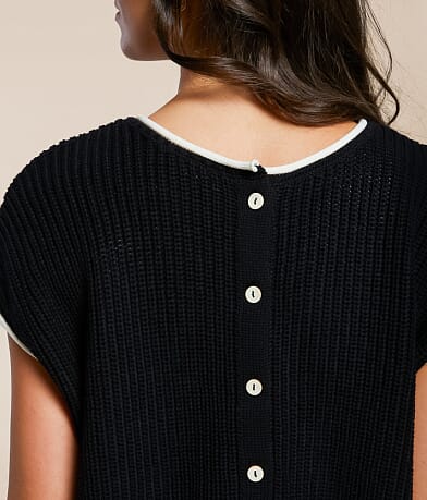Blu Pepper Back Button Sweater BACK