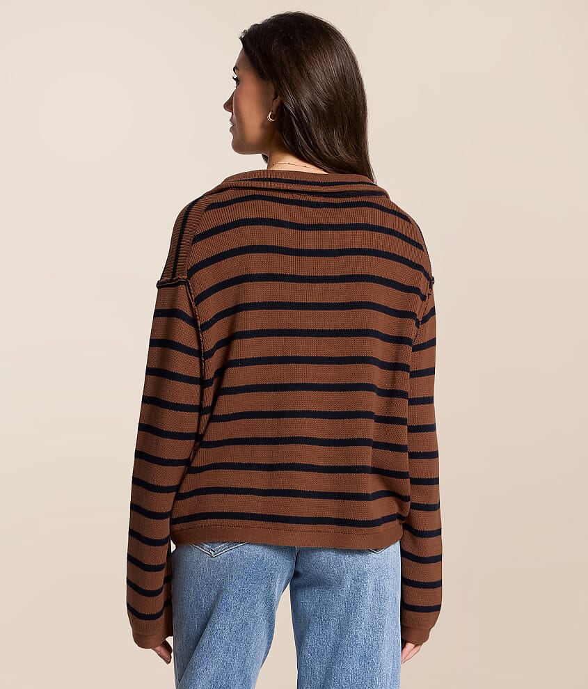 Striped Cardigan Sweater