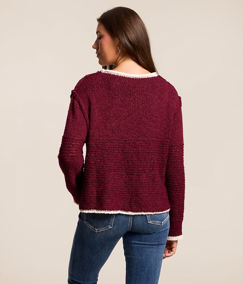 Contrast Trim Sweater