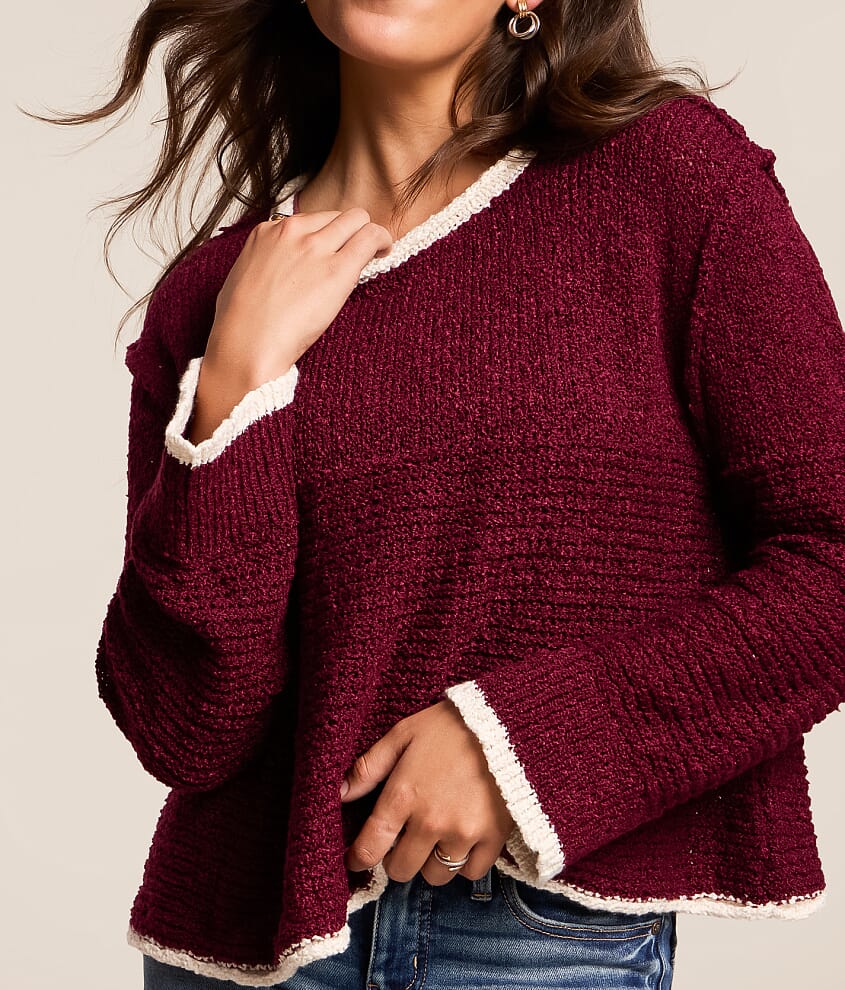 Contrast Trim Sweater