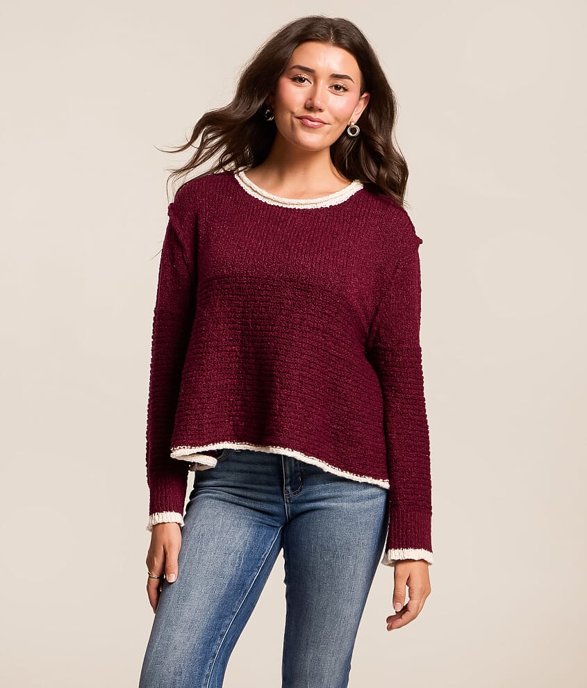 Contrast Trim Sweater