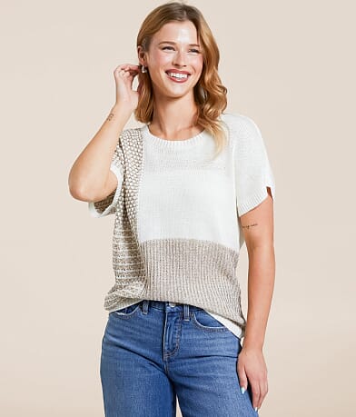 Blu Pepper Patterned Sweater front view
