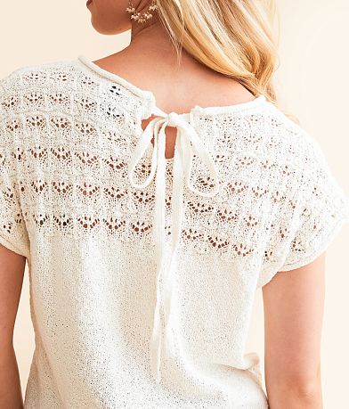 Daytrip Pointelle Back Tie Sweater MISC_DETAIL_1