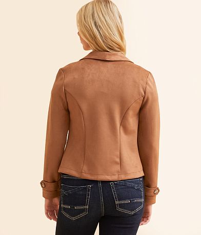 Blu Pepper Faux Suede Jacket BACK
