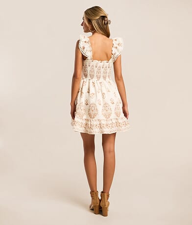 Ruffle Floral Smocked Dress thumbnail 2