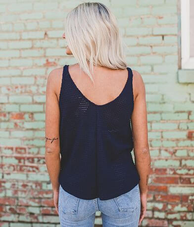 Blu Pepper Open Weave Tank Top BACK
