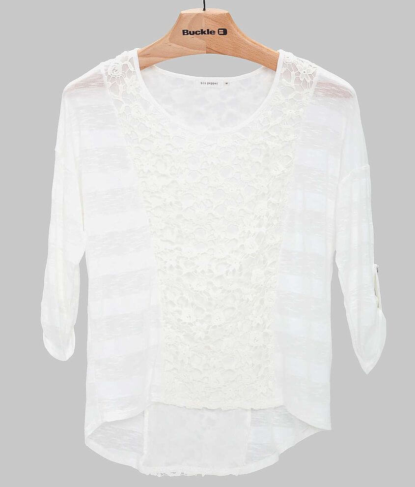 Blu Pepper Pieced Top - Women's Shirts/Blouses in Ivory | Buckle