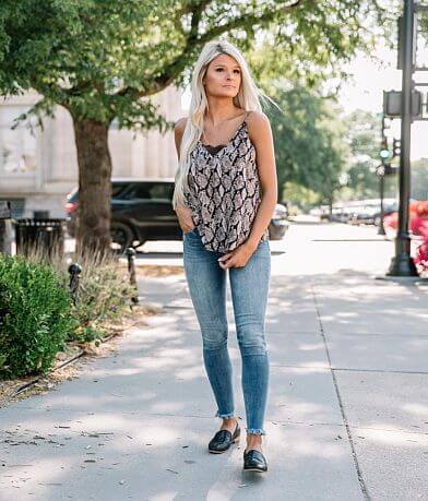 Blu Pepper Snakeskin Printed Tank Top misc detail 1 view