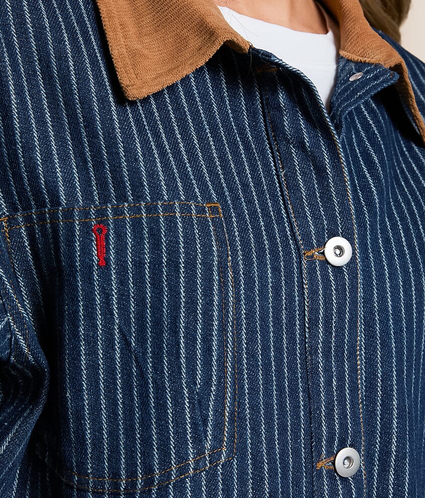 Striped Denim Barn Jacket