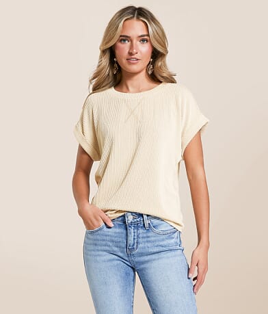 J.O.A Textured Top front view